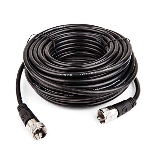 STEREN RG8X Coaxial Cable 50 ft, CB Coax with PL259