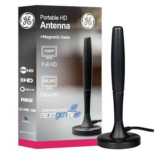 GE Portable HD TV Antenna, Indoor Digital Reception.