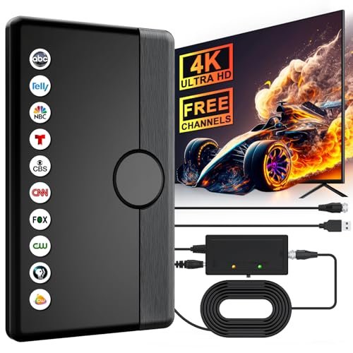 TV Antenna Indoor Outdoor 2025 for Smart/Old TVs, Long...
