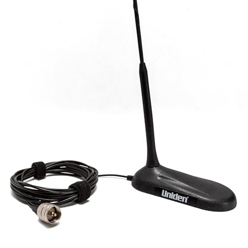 Uniden Magnetic Mount 18-inch CB Radio Antenna, Pre-Tuned.