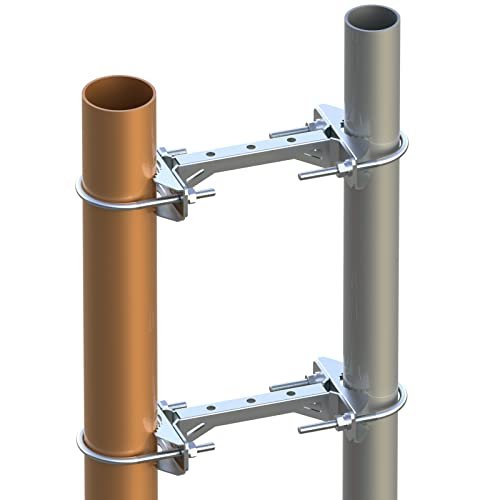 Aimeboost 2 PCS Stainless Steel Mast to Mast Clamp Mount.