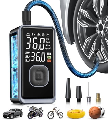 Tire Inflator Portable Air Compressor, 150PSI Cordless...