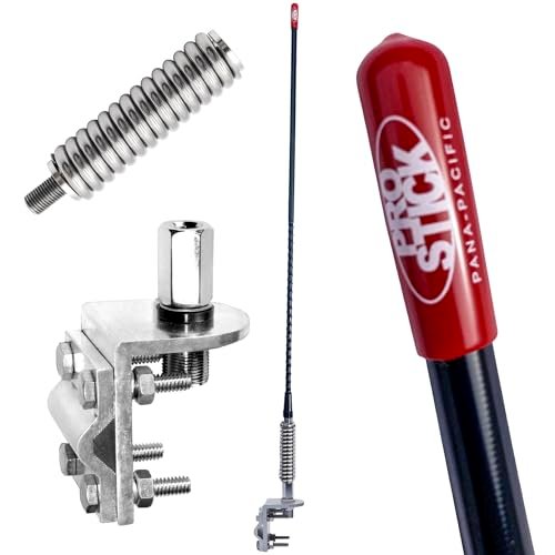 Prostick Fiberglass CB Antenna with Single Groove Mirror...
