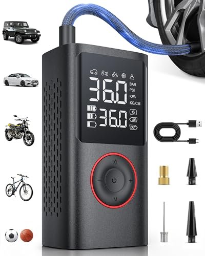 Powools Tire Inflator Portable Air Compressor, 150 PSI...