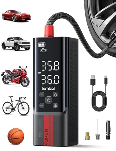 Lamicall Portable Car Tire Inflator - Air Compressor...