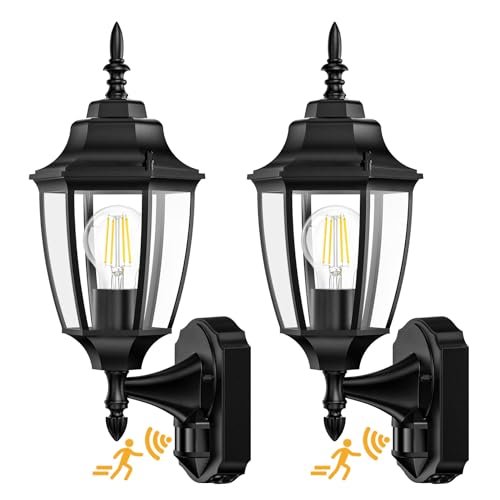 Lamomo Outdoor Wall Sconce, 2 Pack Dusk to Dawn Sensor