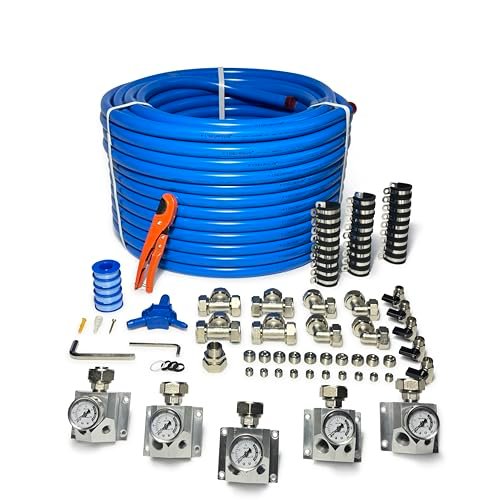 Compressed Air Piping System with 3/4 Inch Aluminum...