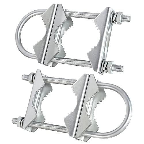 Double Antenna Mast Clamp V Jaw Block Heavy Duty Mount