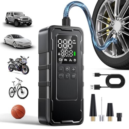 Tire Inflator Portable Air Compressor, 180 PSI Cordless Fast
