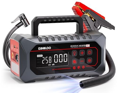 GOOLOO A7 Jump Starter with Air Compressor, Portable Car...