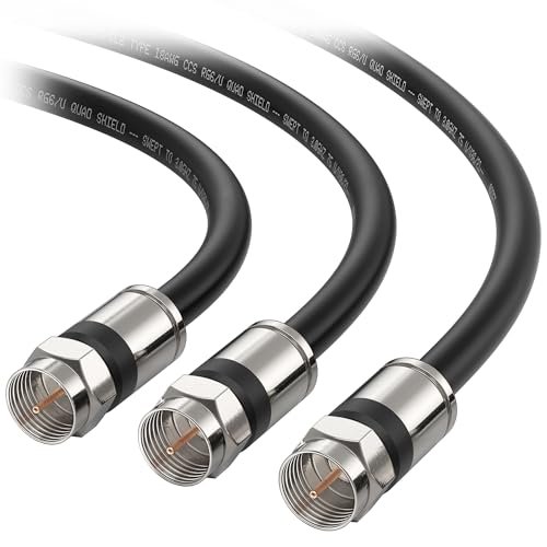 Cable Matters 3-Pack RG6 Coaxial Cable - 3ft CL2 Rated