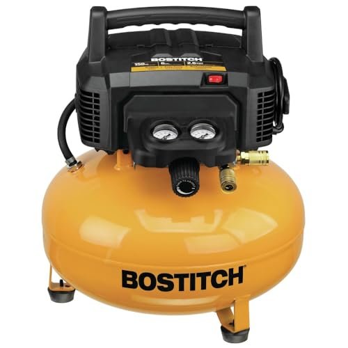 Bostitch Portable Pancake Air Compressor with Oil-Free...