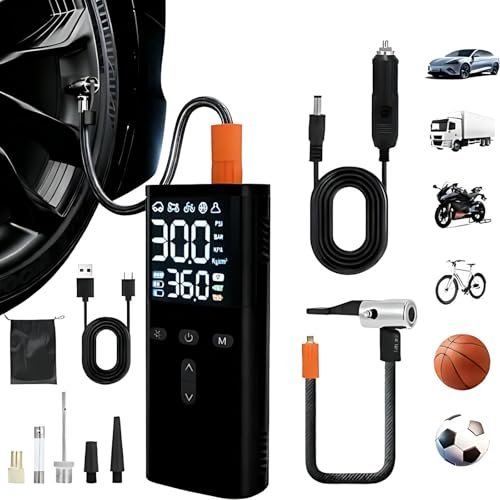 TCJJMY Cordless Tire Inflator, 10000mAh Portable Air...