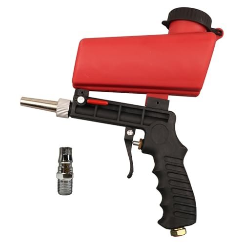 90psi Gravity Feed Sand Blaster Gun Kit, Handheld Rust...