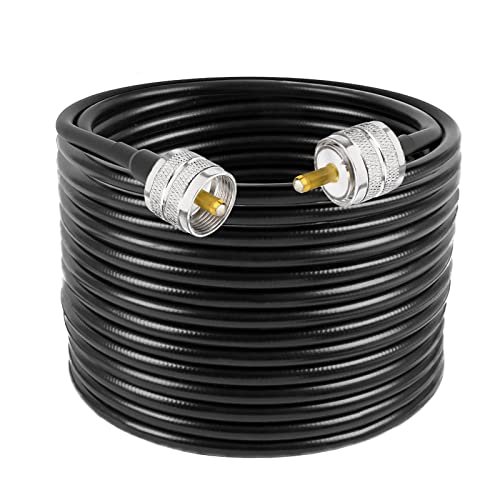 Superbat CB Coax Cable RG8X Coaxial Cable 50ft PL259