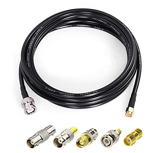 SUPERBAT SMA Male to BNC Male Cable 10ft Adapter Kit