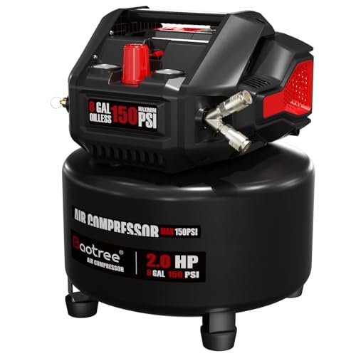 8 Gallon Portable Air Compressor, Max 150PSI Oil-Free, 2HP