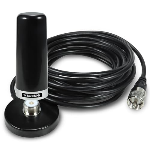 BASIKER 3 Inch Vehicle Mobile Ham Radio Antenna NMO Mount