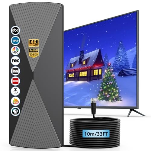 2025 TV Antenna,1200+ Miles Long Range TV Digital HD.