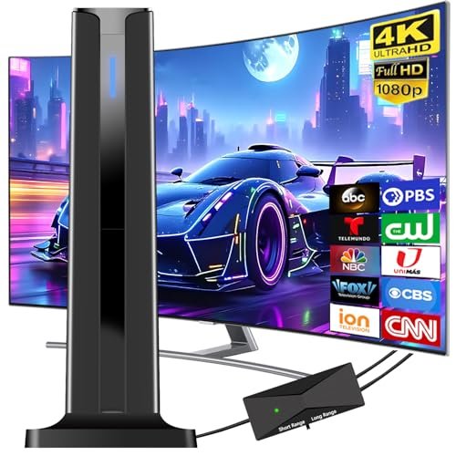 Digital TV Antenna Indoor, 2025 HD Antenna Smart TV Local