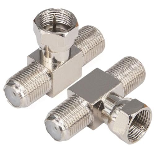 Kaunosta Coaxial Cable Splitter,T Shape TV Antenna RG6...