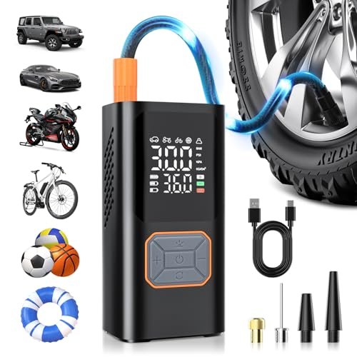 Cordless Tire Inflator Portable Air Compressor 150PSI...