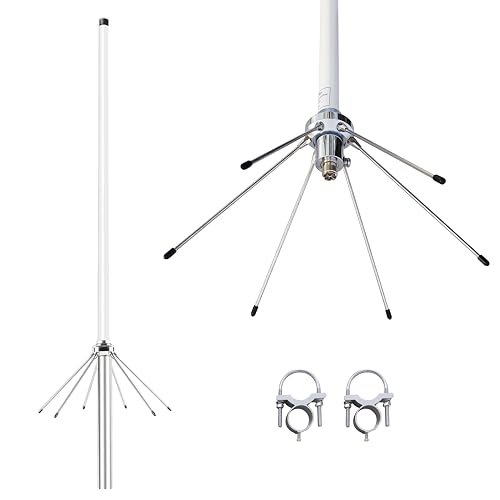 Dual Band VHF UHF Base Station Antenna for Ham Radio.