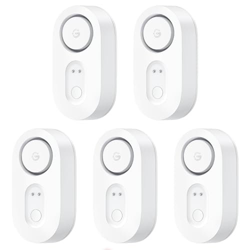 GoveeLife Water Leak Detector 5 Pack with Adjustable Alarm.