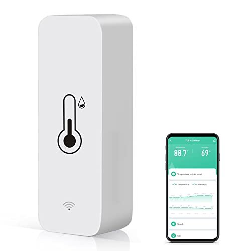 WiFi Temperature Humidity Sensor: Indoor Thermometer...