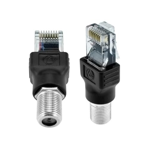 ZDRU 2PCS F-Type Female to RJ45 Male Tester Adapters