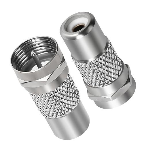 Togconn F Type to RCA Connector 2 Pack Adapter for