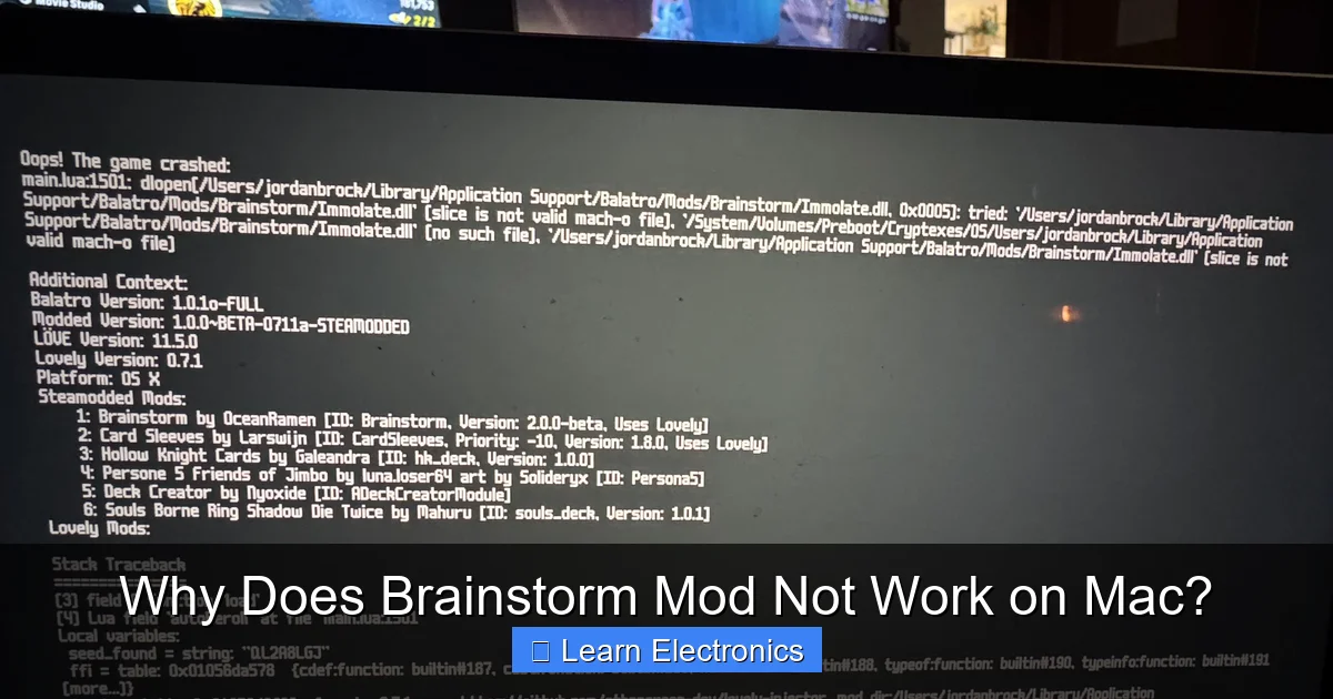 Why Does Brainstorm Mod Not Work on Mac? - GeekyElectronics