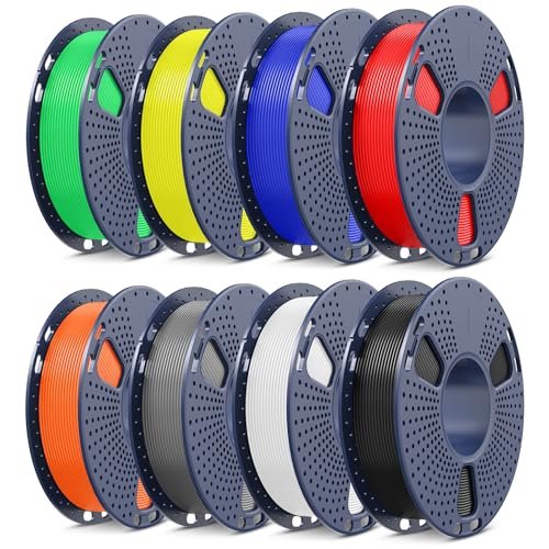 SUNLU PLA+2.0 3D Printer Filament Bundle, Multicolor...