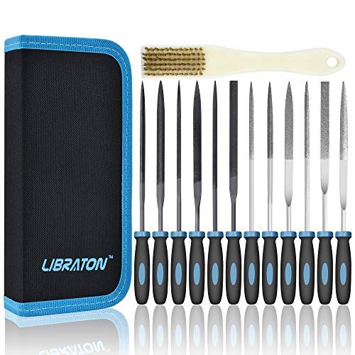 LIBRATON Small File Set, Needle Diamond Files for Precision...