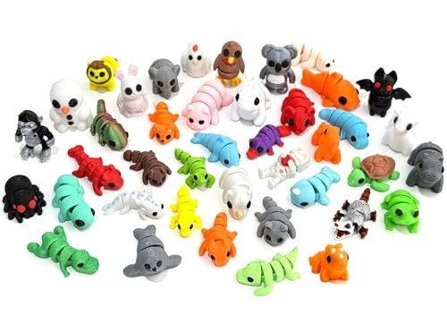 41pcs Mini Animal Figurines Set,3D Printed Little...