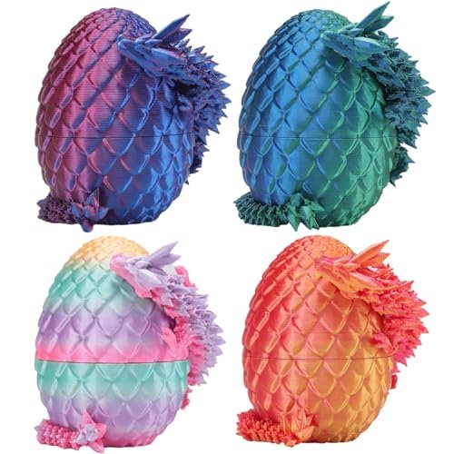 3D Printed Dragon Eggs with Dragon Inside Collectible Decor.