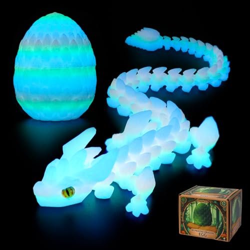 FYEFKJSA 3D Printed Dragon Eggs with Dragon Inside, Glow...