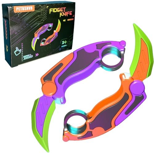 PETBSNVB 2pcs Fidget Claw Knife, 3D Gravity Plastic Toy