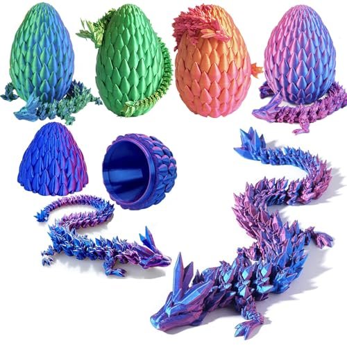 Qxbuhe 12inch 3D Printed Dragon Egg,Mystery Crystal...