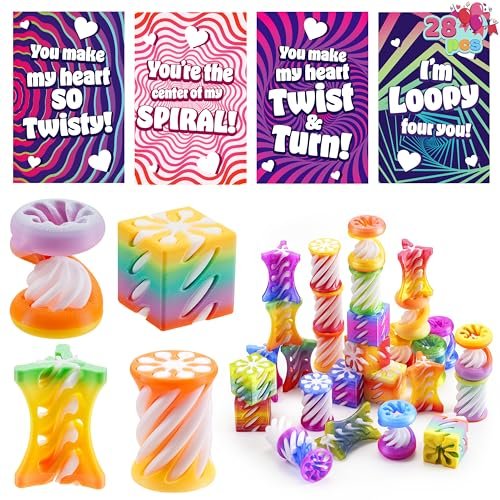 JOYIN 28 Pcs Valentines Day Gift Impossible Spiral Cone...