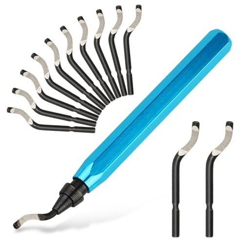 Deburring Tool with 12 High Speed Steel Blades for...