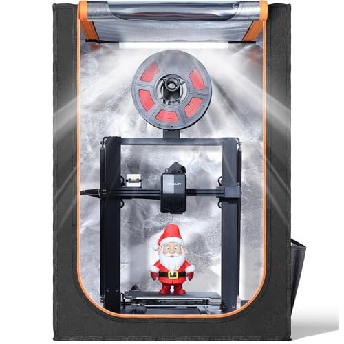 3D Printer Enclosure with LED Lighting, Fireproof Dustproof...