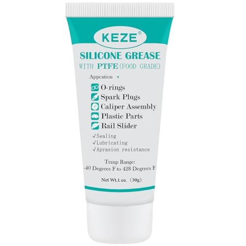 KEZE 92003 Silicone Grease with PTFE,Teflon-Based Lubricant...