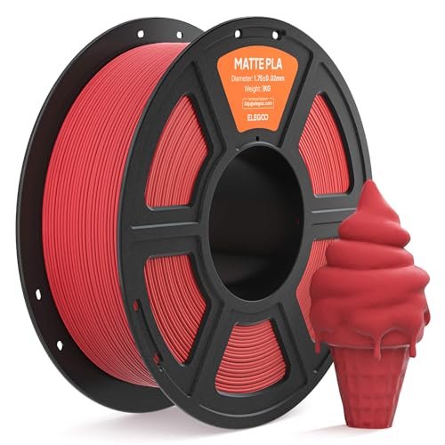 ELEGOO Matte PLA Filament 1.75mm Ruby Red 1KG