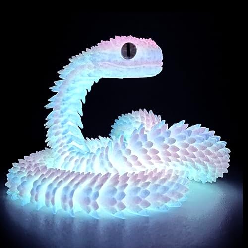24in 3D Printed Snake Toys, Flexible 3D Printed Fidget Pet