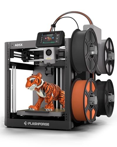 FLASHFORGE AD5X Multi-Color 3D Printer, CoreXY 600mm/s,...
