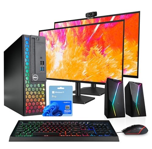 Dell Optiplex Computer PC w/RGB Lighting | Windows 11, 1TB