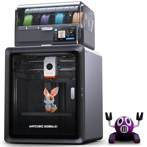 Anycubic Kobra S1 Combo 3D Printer, 4 Color High-Speed.