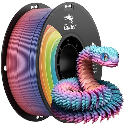 Creality 3D Printer Filament 1.75mm, Rainbow Upgrade PLA+...