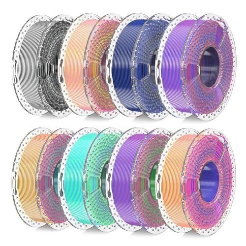 SUNLU 3D Printer Filament Bundle, Silk Filament Multicolor...